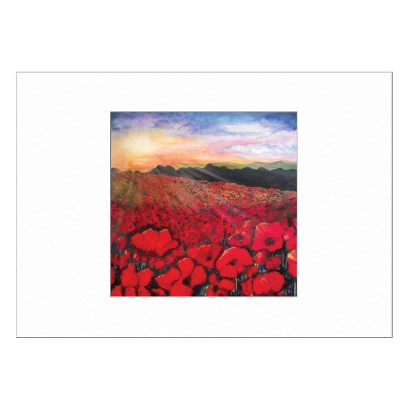 Poppies Limited Edition Print with Mount